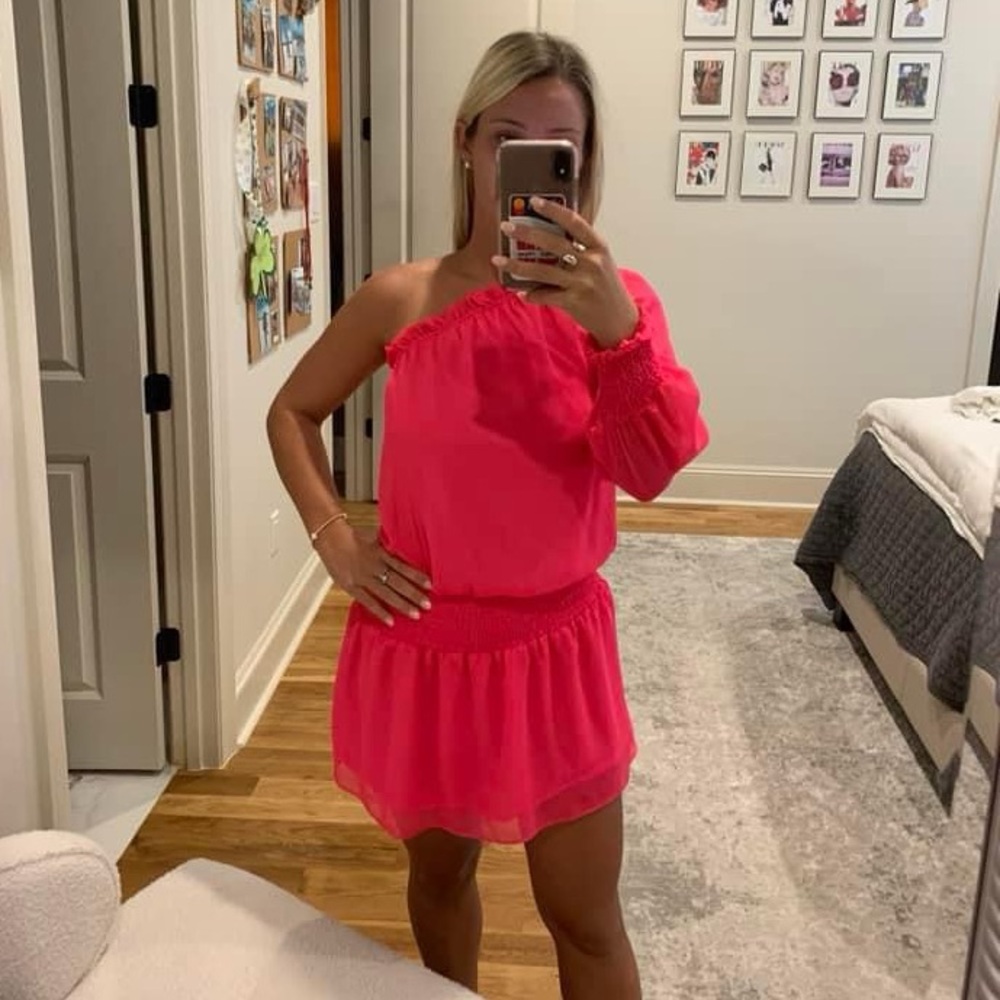 TCEC Pink One Shoulder Dress